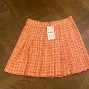 NWT tweed pleated skirt